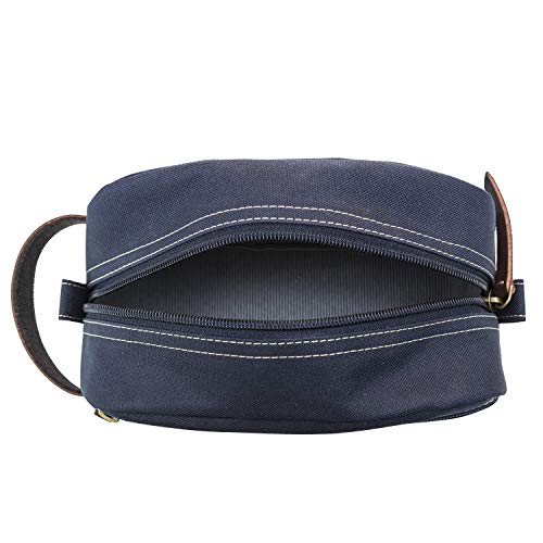 Timberland Men's Toiletry Bag Canvas Travel Kit Organizer, Navy, One Size