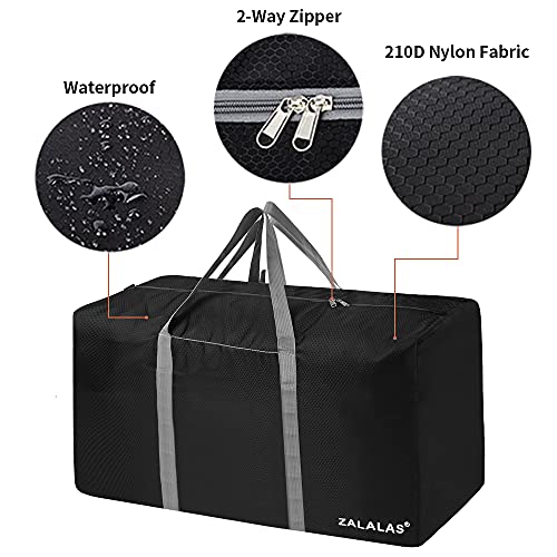 ZALALAS Travel Duffle Bag,96L Extra Large Duffel Bag Lightweight,Waterproof Duffle Bag for Men Women,Black