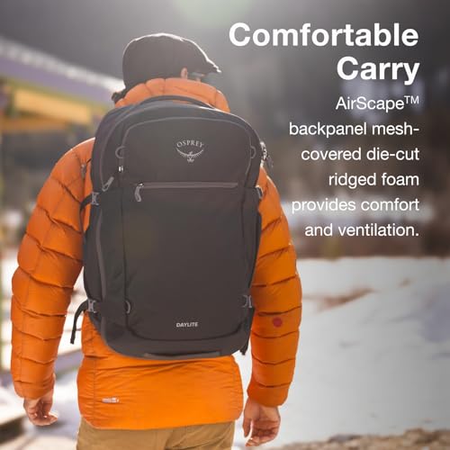 Osprey Daylite 44L Carry-On Travel Pack - Lightweight, Durable Backpack with Streamlined Design - Versatile, Spacious Bag for Weekend Trips or Business, Blue Spikemoss/Alkaline