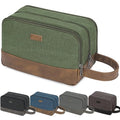 WANDF Travel Toiletry Bag for Men Large Toiletries Shaving Bag Water Resistant Hanging Dopp Kit Travel Accessories Bag for Women Men (Green)