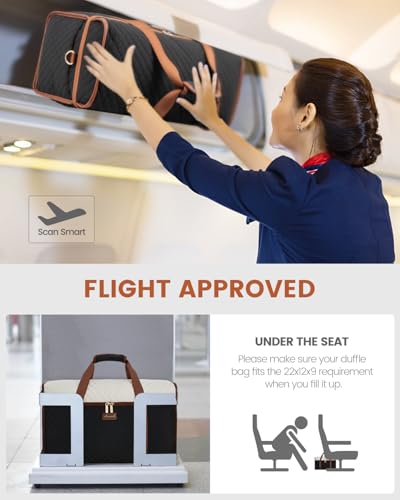 LOVEVOOK Travel Duffle Bag, Weekender Bags For Women, Carry On Personal Item Travel Bag For Airplanes, Overnight Bag With Toiletry Bag, Hospital Bag for Labor and Delivery, Yoga Gym Duffel Tote, 3Pcs