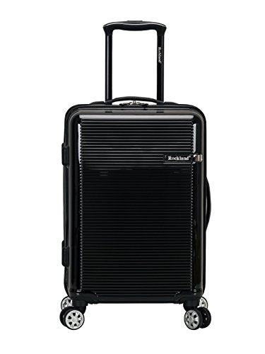 Rockland Horizon Hardside 3 Piece Spinner Wheel Luggage Set, (20"/24"/28"), Black