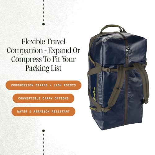Eagle Creek Migrate 130L Wheeled Duffel Bag – Durable, Weather-Resistant Travel Duffel with Smooth Wheels - Multiple Carry Options for Easy Transport - Rush Blue