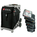 ZUCA Obsidian Sport Insert Bag with Gray Frame, and Special Set of 5 Packing Pouches + Toiletry Bag Bundle