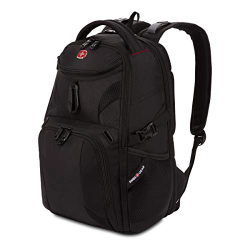 SwissGear 1900 Scansmart Mini/Slim Version, Fits Most 13 Inch Laptops and Tablets, TSA Friendly Backpack, Black