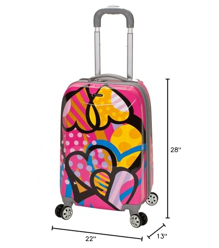 Rockland Vision Hardside Spinner Wheel Luggage, Love, 3-Piece Set (20/24/28)