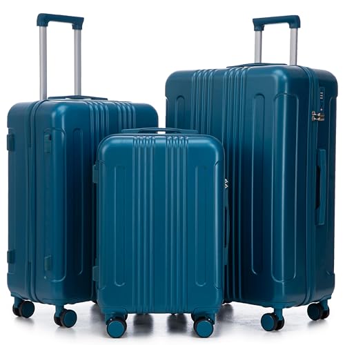 Merax 3 pcs/set in ABS Spinner Wheel Luggage Set, Carry on Suitcase