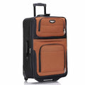 Travel Select Amsterdam Softside Expandable Luggage with Rolling Wheels, Orange, 25-Inch Medium