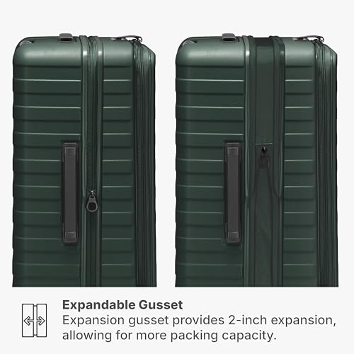 Traveler's Choice Novia Top Opening Expandable Polycarbonate Luggage with Spinner Wheels, Green, 30-Inch Large