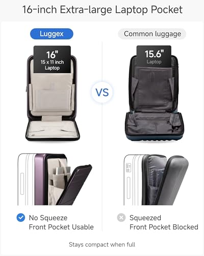 LUGGEX Carry On Luggage and 4 Set Packing Cubes Bundle – Travel Essentials