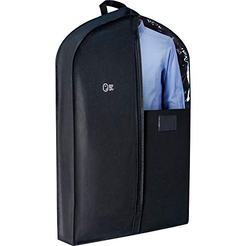 Luxury Storage Garment Bag for Men and Women Shirt, Blouse, Wool Sweater, Suit Jacket | 40 Inch + 5 Inch Gusset | Premium Hanging, Breathable, Foldable Clothes Protector and Travel Cover