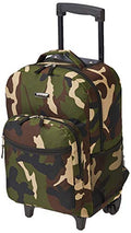 Rockland Double Handle 17" Rolling Backpack, Camo
