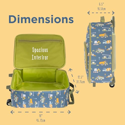 Stephen Joseph, Kids Roling Carry-On Luggage, 12.5"L x 6.5"W x 18"H, Construction