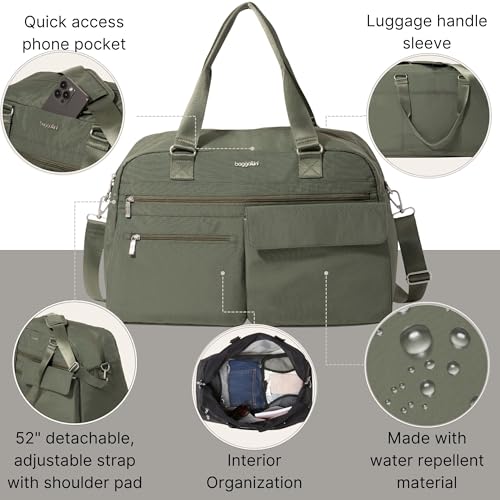 Baggallini Modern Everywhere Travel Duffel - Lightweight 19x12 Inch Overnight Travel Weekender Bag