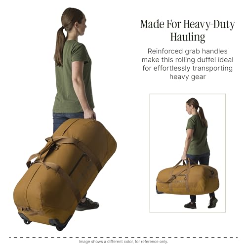 Eagle Creek No Matter What Rolling Duffel - Durable Rolling Bag for Travel - Adjustable Shoulder Strap - Heavy Duty Wheels - Lockable Zippers - Multiple Carry Options - 130L - Smoke