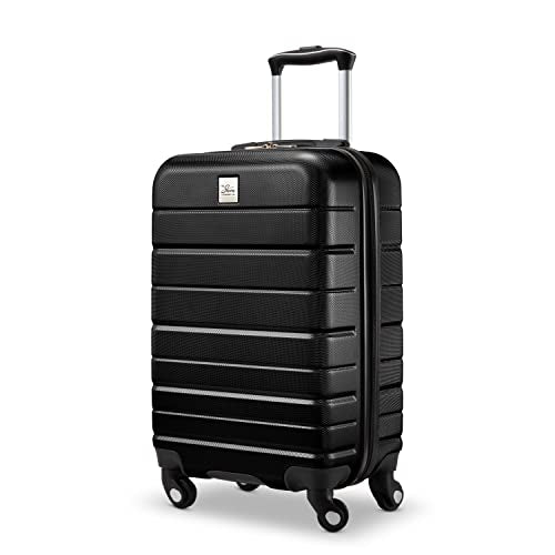 Skyway Epic 2.0 Hardside 4-Wheel Spinner, Lightweight Suitcase, Unisex, Stylish, Men and Women, Carry-on, 20-inch, Black