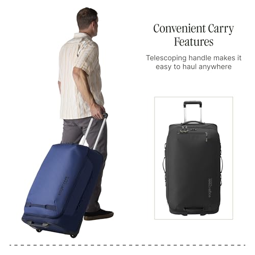 Eagle Creek Expanse 2-Wheel Luggage - Large Rolling Suitcase for Extended Travel - Heavy Duty Wheels - Strong Grab Handles - Telescoping HandleMidnight Black