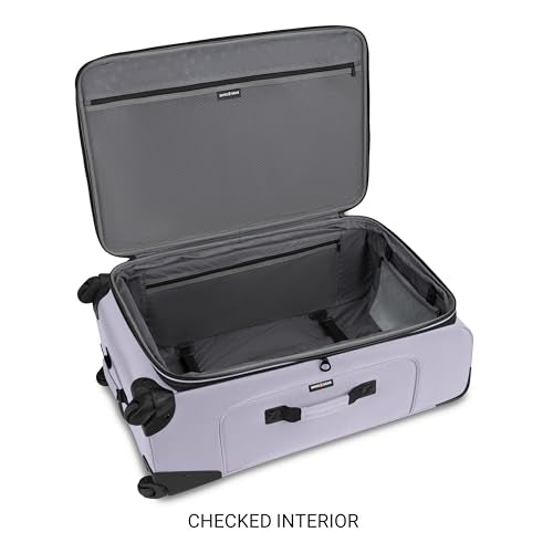 SWISSGEAR Sion Softside Expandable Spinner Luggage Durable Lightweight Travel Suitcase, Evening Haze, 2-Piece Set (Carry-On/Large)