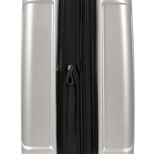 Traveler's Choice Art of Travel Hardside Expandable Luggage with Spinner Wheels, Silver