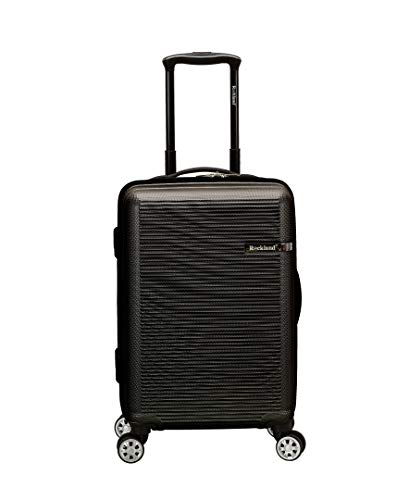Rockland Skyline Hardside 3 Piece Spinner Wheel Luggage Set, (20"/24"/28"), Grey