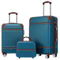 Merax Luggage Set 2 Piece Suitcase Set with Cosmetic Case Expandable Spinner Wheels Vintage Luggage Sets(Blue,20"+24")