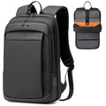 FENRUIEN Work Backpack for Men, Water Resistant Expandable Backpack with USB C Charging Port, Black 15.6 Laptop Backpack