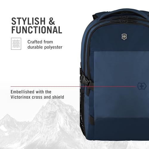 Victorinox VX Sport EVO Daypack - Modern Backpack to Carry Travel Accessories - Includes Airflow Channels & Adjustable Straps - 32 Liters, Blue