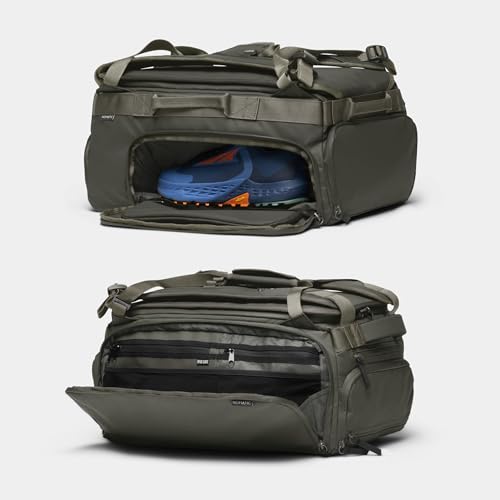 NOMATIC 30L Travel Bag- Convertible Duffel/Backpack, Carry-on Size for Airplane Travel, Everyday Use Laptop Bag, TSA Compliant Olive Backpack
