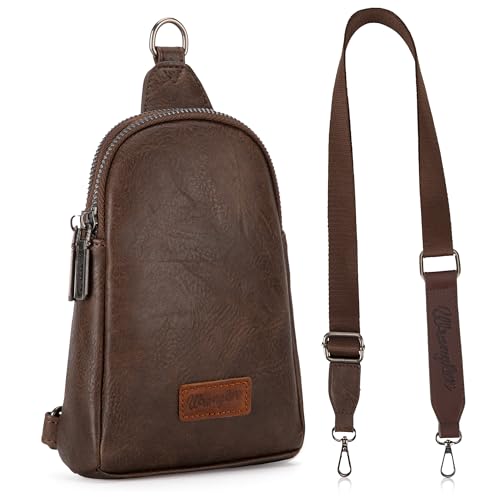 Wrangler Small Crossbody Sling Bag for Women Cross Body Purse Chest Bags for Travel