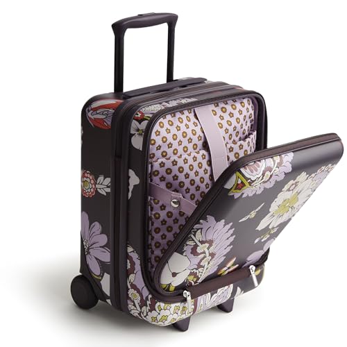 Vera Bradley Women's Hardside Luggage 17 Inch Adair Underseat Roller, Subtle Bouquet, One Size
