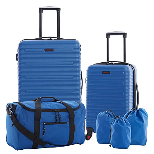 Travelers Club 6 Piece Orion Luggage and Travel Accessories Set, Blue