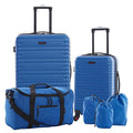 Travelers Club 6 Piece Orion Luggage and Travel Accessories Set, Blue