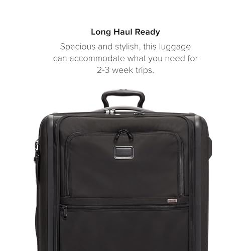 TUMI - Alpha X-Large Dual Access Expandable 4-Wheeled Checked Luggage - Zipper Expansion - Durable Ballistic Nylon - Extra Large Capacity Suitcase with TSA Lock - Dark Black
