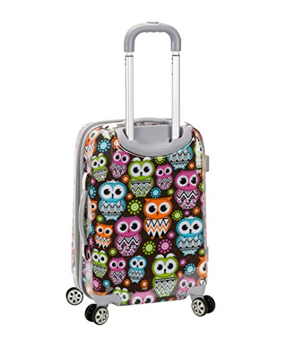 Rockland Departure Hardside 2 Piece Spinner Wheel Luggage, (20"/28"), Owl