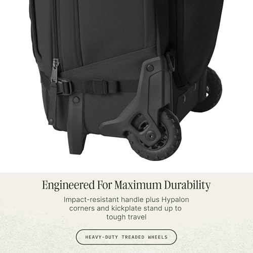 Eagle Creek Gear Warrior XE 2-Wheel Convertible Carry-On Luggage for Travel Essentials - Heavy Duty Wheels - Lockable Zippers - Interior Laptop Sleeve - Black - 21.75”