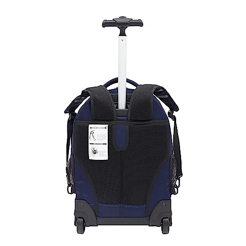 Travelers Club 18" Rolling Backpack with Shoulder Straps, Navy Blue