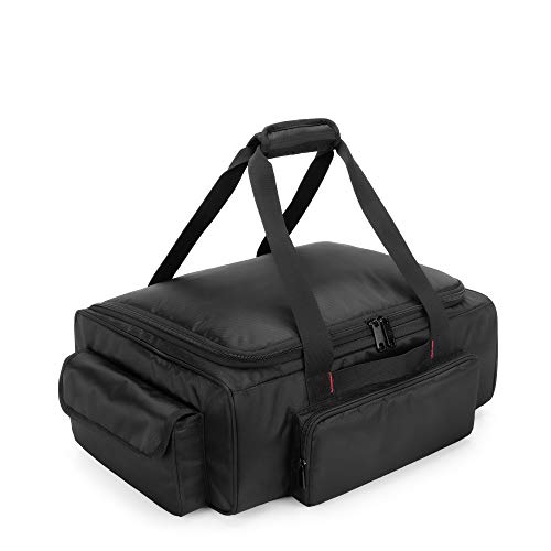 samdew Underseat Storage Bag Fit for SuperCrew Cab, Truck Under Seat Organizer with 1 Detachable Inner Divider & Anti-Slip Bottom for Full Size Trucks, Black