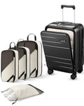 LUGGEX Carry On Luggage and 4 Set Packing Cubes Bundle – Travel Essentials
