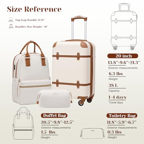 Coolife Luggage Set 3 Piece Suitcase Set Carry On Luggage Hardside Luggage TSA Lock Spinner Wheels Telescopic Handle (Navy, 3 piece set (BP/TB/20))