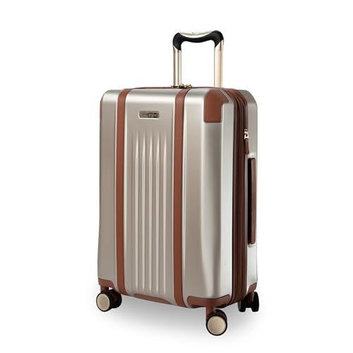 Ricardo Beverly Hills Montecito 2.0 Hardside with Dual Spinning Wheels, Expandable with Comfort Grip for Easy Packing and Moving, Men and Women, Champagne, Carry-On 21-Inch