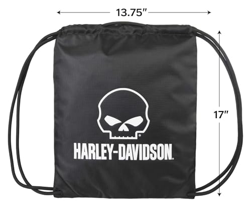 Harley-Davidson Willie G Skull Logo Rugged Polyester Quick-Draw Backpack - Black