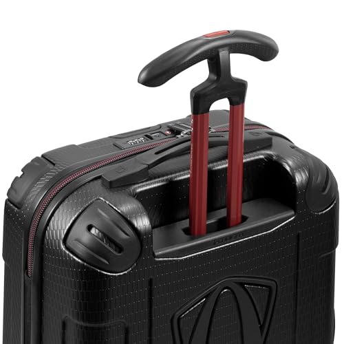 Traveler's Choice Maxporter II Polycarbonate Hardside Trunk with Spinner Wheels, Black, 22-Inch Carry-on Luggage
