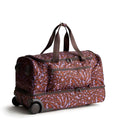 Vera Bradley Women's Adair Rolling Duffel Travel Bag - Ripstop, Tiny Garden Lavender Frost, One Size