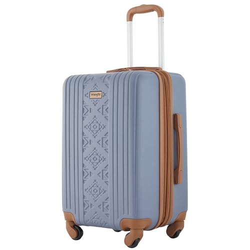 Wrangler 22" and 18" Heartland 2-Piece Carry-On Luggage Set, Vintage Indigo
