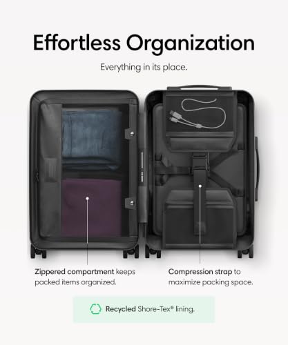 Solgaard Carry-On Closet Lite - Hard-Shell 20.8" Travel Luggage Bag (Black)