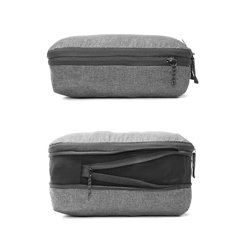 Peak Design Packing Cube, Sage, Weatherproof Luggage Cube with Dual Compartment Organization, Expansion and Compression, Zipper Opening, Travel Organizer for Men and Women, Size M
