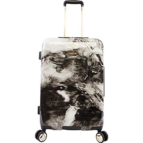 BEBE Teresa 3pc Spinner Suitcase Set Luggage Set, Black Marble