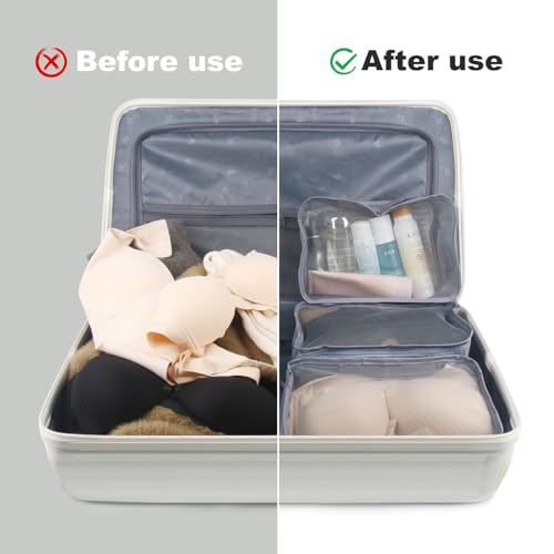 CvoMep 6 Pcs Packing Cubes Luggage Organizers Small Mesh Clothing Underwear Bag Foldable Laundry Bags for Travel Hiking Camping Backpacking