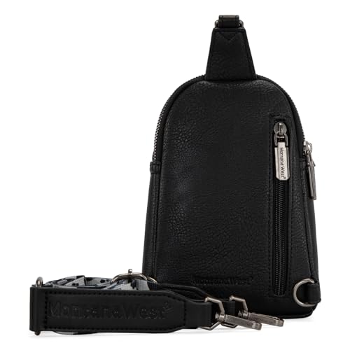 Montana West Western Cow Print Crossbody Sling Bags for Women Small Cross Body Fanny Pack Purse MWC-3353BK