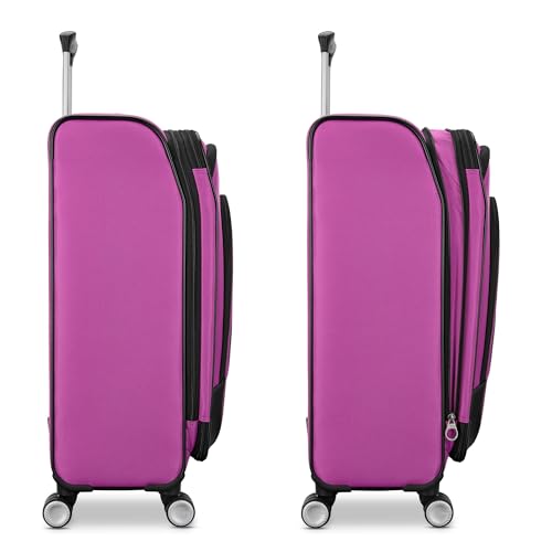 American Tourister 4 KIX 3.0 Checked-Medium 24-Inch Spinner, Hyper Violet